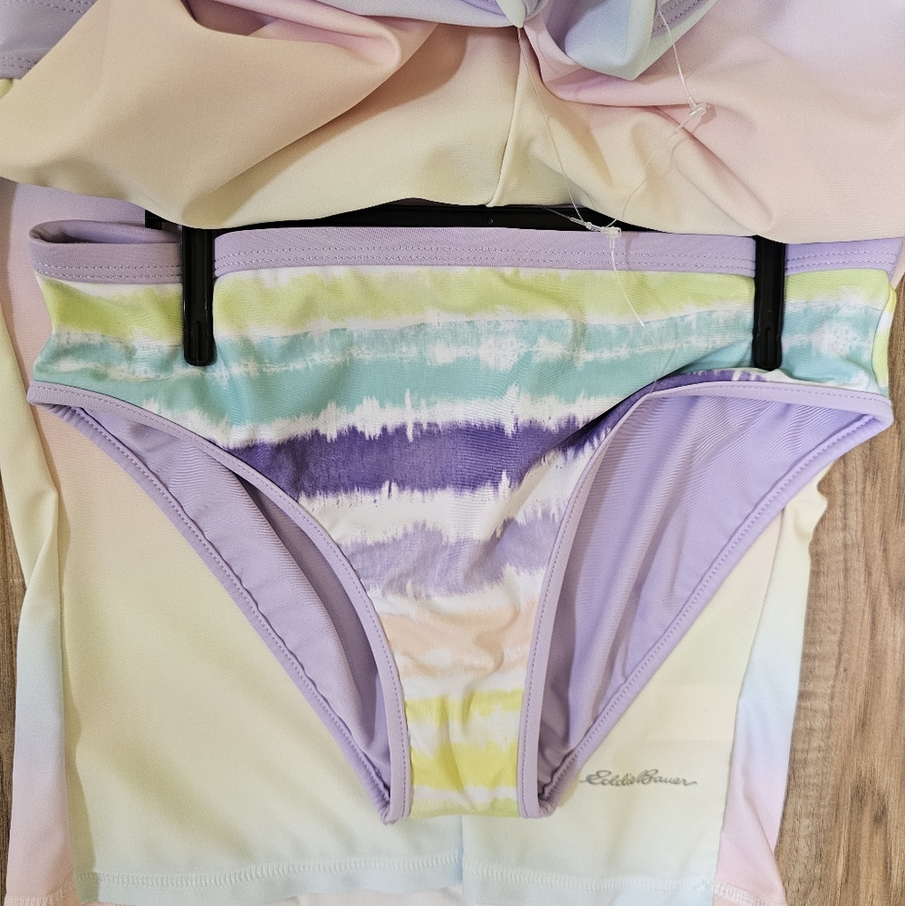 Eddie Bauer Girls 4 Piece Reversible Swimsuit Set ,size L 14/16 - Picture 6 of 10